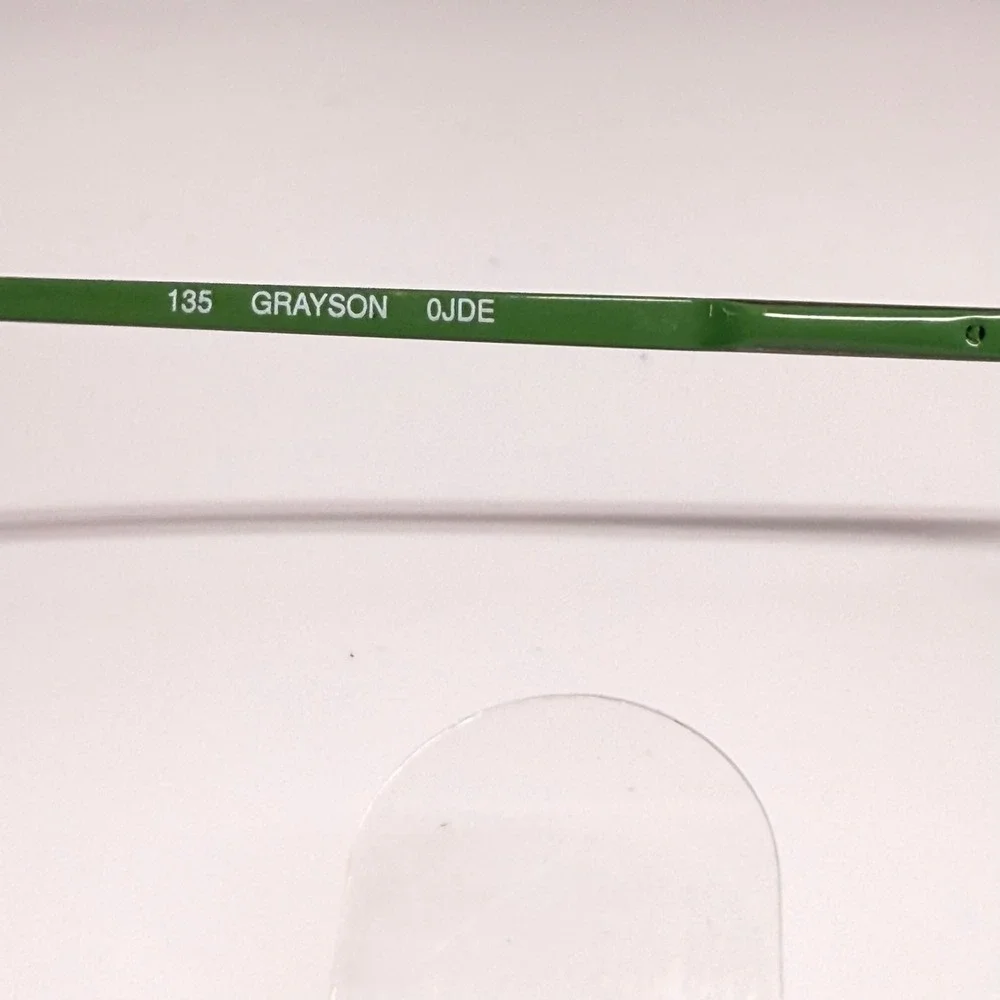 Kate Spade Grayson 0JDE Semi Rimless Eyeglasses Green Dark Brown Italy 50-18-135